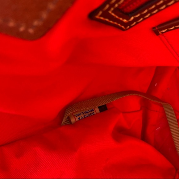 Dooney & Bourke Brown Leather Tote with Gold Accents - Picture 7 of 13